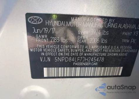 2018 Hyundai Elantra Sel from USA, damaged, VIN 5NPD84LF7JH245478